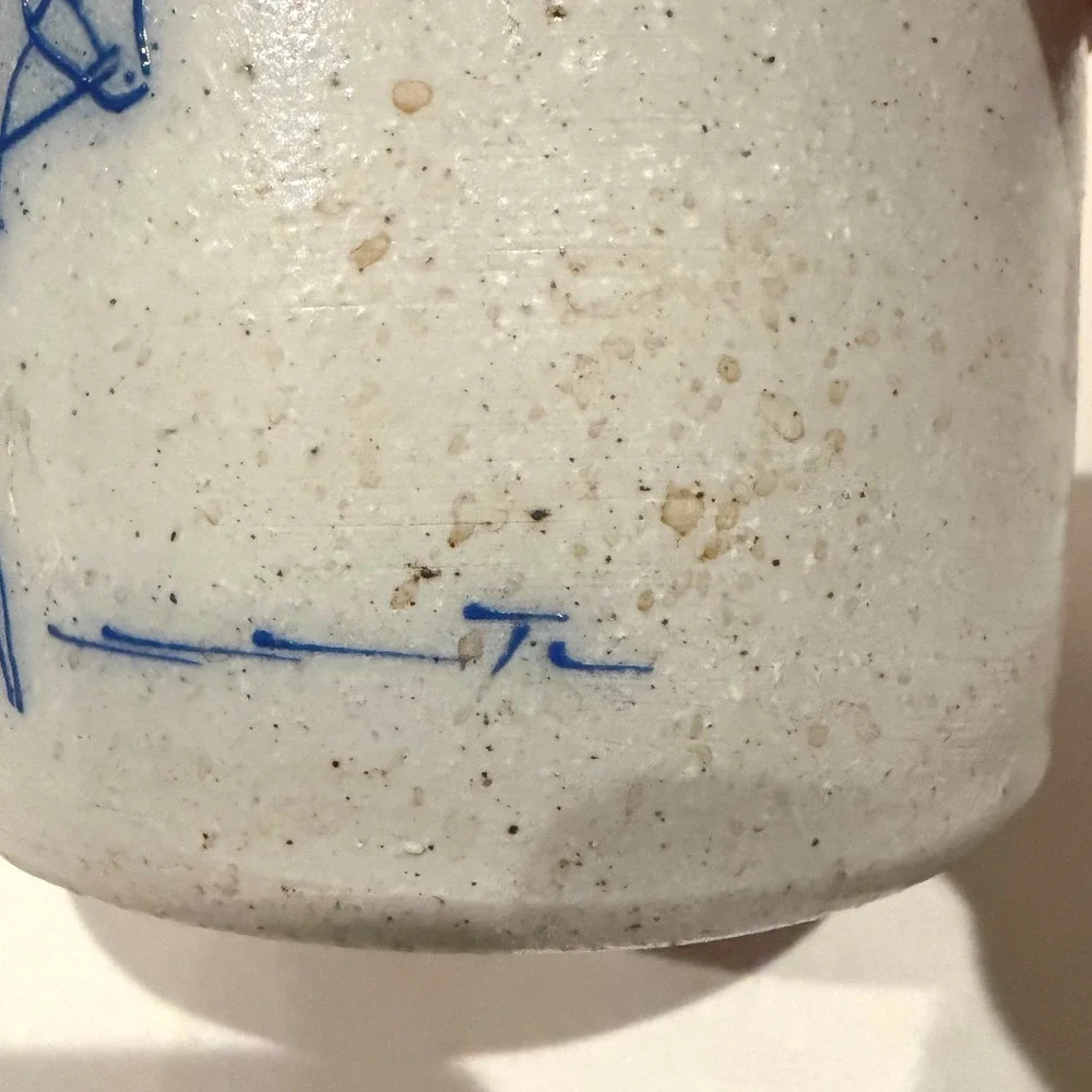 RARE Salmon Falls Stoneware Pitcher Horse Buggy 1992 Signed Crayton-Ackley